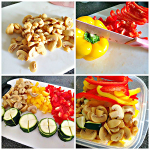 meal prep vegetable cutting